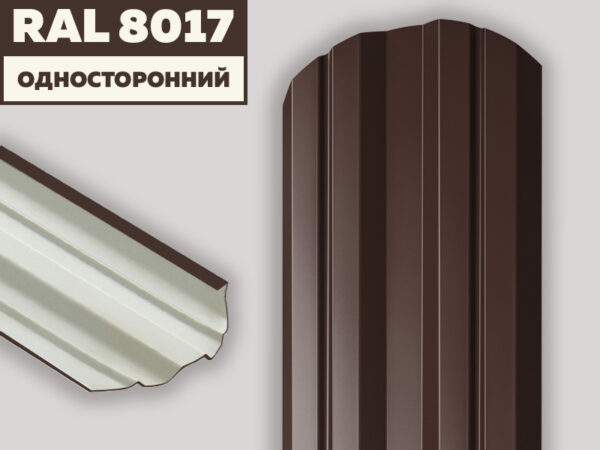 Штакетник "Евро" полимер - RAL 8017 (Шоколадно-коричневый)